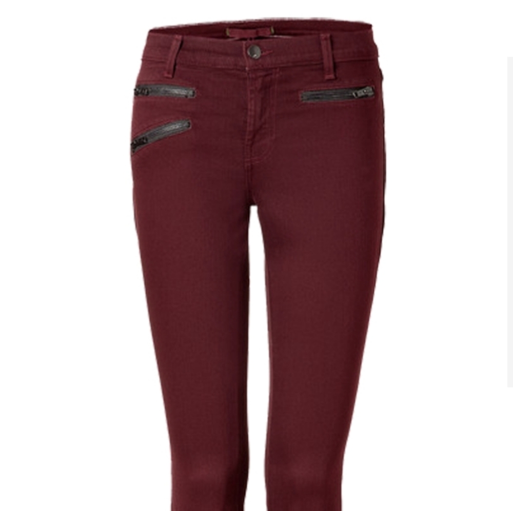 J BRAND Womens 25 Zoey Lava Triple Zip Skinny Jeans Pants